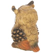 Artikel Eulenfigur sitzend Polyresin 11cm braun-weiß für Dekoration