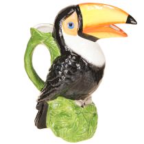 Artikel Exotische Tukan Keramikvase Bunt 20x10x24cm dekorativ