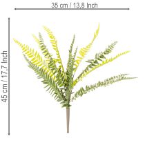 Artikel Kunststoff Farnzweig grün 45cm für Innenbereich