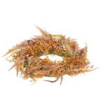 Artikel Künstlicher Farnkranz Ø 35cm aus Kunststoff in Herbstfarben für Innen- und Außendekoration