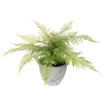 Artikel Kunststoff-Farn im grauen Pflanztopf, 35 cm Höhe, Grün