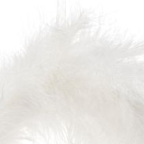 Artikel Weißer Federkranz für elegante Hochzeitsdeko und stilvolle Osterdekoration, 20 cm