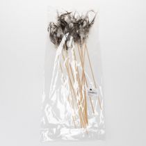 Artikel Federzweig Deko Stecker 37cm mit Naturfedern und Eiern für Osterdeko Blumenarrangements 12 Stück