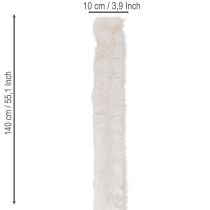 Artikel Dekoband Kunstfell Weiß 10 mm x 1,4 m Rolle, 3 Stück