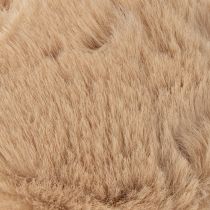Artikel Deko-Anhänger Pompon-Kugel Synthetik 10 cm Weiß/Braun