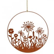 Fensterdeko Frühling Hängedeko Metall Blumen Deko Ø30cm 2St