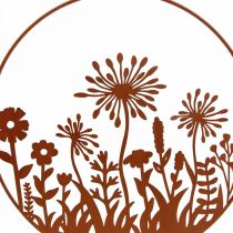 Fensterdeko Frühling Hängedeko Metall Blumen Deko Ø30cm 2St