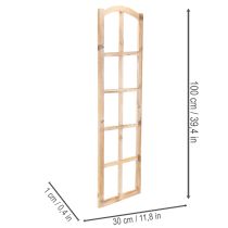 Artikel Fensterrahmen Holz 100cm naturfarben mit Aufhängern für Wandgestaltung