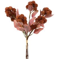 Artikel Fette Henne Rot Sedum Mauerpfeffer Kunstblumen 41cm 3St