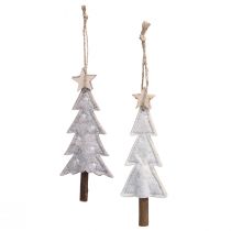 Artikel Filz Tannenbäume Christbaumschmuck Beige Creme 17cm 6er Set Weihnachtsdeko