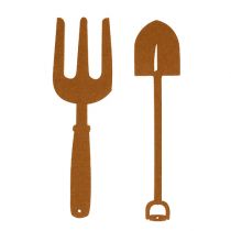 Filz Gartenwerkzeug Braun 4St