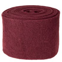 Artikel Filzband aus 100 Prozent Wolle in Dunkelrot, 15 cm breit und 5 m lang, ideal für Dekoration und Bastelarbeiten