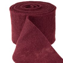 Artikel Filzband aus 100 Prozent Wolle in Dunkelrot, 15 cm breit und 5 m lang, ideal für Dekoration und Bastelarbeiten