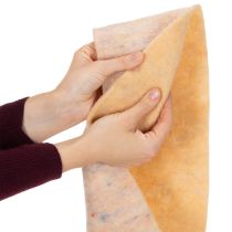 Artikel Wollfilzband, zweifarbig, 15 cm x 5 m, Orange und Mehrfarbig, für Topfdekoration