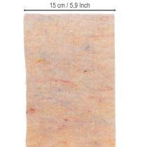 Artikel Wollfilzband, zweifarbig, 15 cm x 5 m, Orange und Mehrfarbig, für Topfdekoration