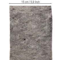 Artikel Wollfilz Topfband, 15 cm x 5 m, zweifarbig Grau/Schwarz