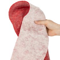 Artikel Filzband aus 100 % Wolle, 15 cm x 5 m, Weiß/Rot, als Topfband