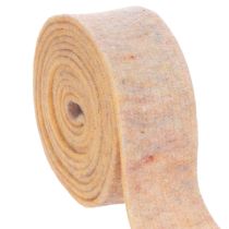 Artikel Wollfilz-Topfband, zweifarbig Orange und Mehrfarbig, 7,5 cm breit, 5 m lang
