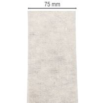 Artikel Filzband aus 100 % Wolle, zweifarbig Weiß/Grau, 7,5 cm breit, 5 m Rolle