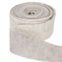 Artikel Filzband aus 100 % Wolle, zweifarbig Weiß/Grau, 7,5 cm breit, 5 m Rolle