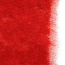 Filzband Deko zweifarbig Rot, Weiß Topfband Weihnachten 15cm×4m