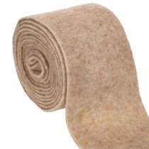 Artikel Wollfilzband aus 100 % Wolle, zweifarbig Braun-Weiß, 15 cm x 5 m