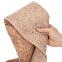 Artikel Wollfilzband aus 100 % Wolle, zweifarbig Braun-Weiß, 15 cm x 5 m