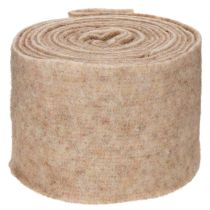 Artikel Wollfilzband aus 100 % Wolle, zweifarbig Braun-Weiß, 15 cm x 5 m