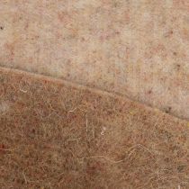 Artikel Wollfilzband aus 100 % Wolle, zweifarbig Braun-Weiß, 15 cm x 5 m