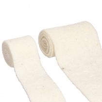 Artikel Filzband Wollband Weiß B7cm/15cm L100cm 2er-Set – Kreatives Dekozubehör Filzband Weiß