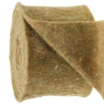 Topfband Filzband Grün mit Punkten 15cm x 5m