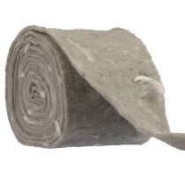Filzband Wollband Dekostoff Grau Federn Wollfilz 15cm 5m