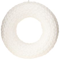 Artikel Filzkranz Wollfilz Weiß Geflochten Ø30cm Dekoration
