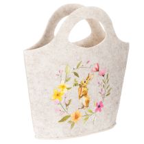 Artikel Filztasche mit Osterhasen-Motiv und Blumen für Frühling und Ostern 27 cm 4er-Set