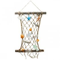 Artikel Fischernetz Deko Wanddeko Fische Maritime Deko 38x50cm