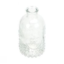 Dekoflaschen Mini Vasen Glas Kerzenständer H12,5cm 6St