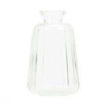 Dekoflaschen Kerzenständer Mini Vasen Glas H11cm 6St