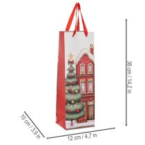 Artikel Geschenktaschen Set 2-teilig Weihnachtshaus und Tannenbaum Papier 36cm