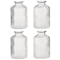 Artikel Charmante Glas-Minivasen im Retro-Look, Set 4 Stück, vielseitig kombinierbar, H9cm