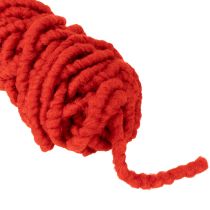 Artikel Flauschige Wollkordel Rot 25m – Schafwolle und Jute für kreative Dekoration