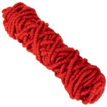 Artikel Flauschige Wollkordel Rot 25m – Schafwolle und Jute für kreative Dekoration
