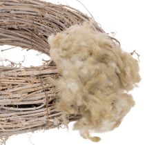 Artikel Schafwolle Beige 250g naturbelassen lose für Basteln und Dekoration