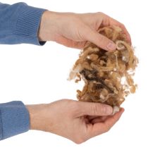 Artikel Schafwolle Braun meliert Naturwolle lose 250g für Bastelarbeiten