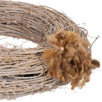 Artikel Schafwolle Braun meliert Naturwolle lose 250g für Bastelarbeiten