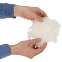 Artikel Schafwolle lose Naturwolle 250g Weiß meliert für Basteln und Dekoration