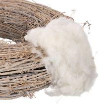 Artikel Schafwolle lose Naturwolle 250g Weiß meliert für Basteln und Dekoration