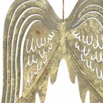 Artikel Weihnachtsdeko-Engelsflügel, Metalldeko, Flügel zum Hängen Golden, Antik-Optik H29,5cm B28,5cm