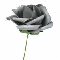 Artikel Foam-Rose Ø7,5cm Grau 18St