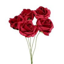 Foamrose Rot Ø4cm 48St