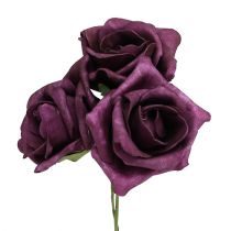 Artikel Foamrosen Ø7,5cm Mauve 18 St